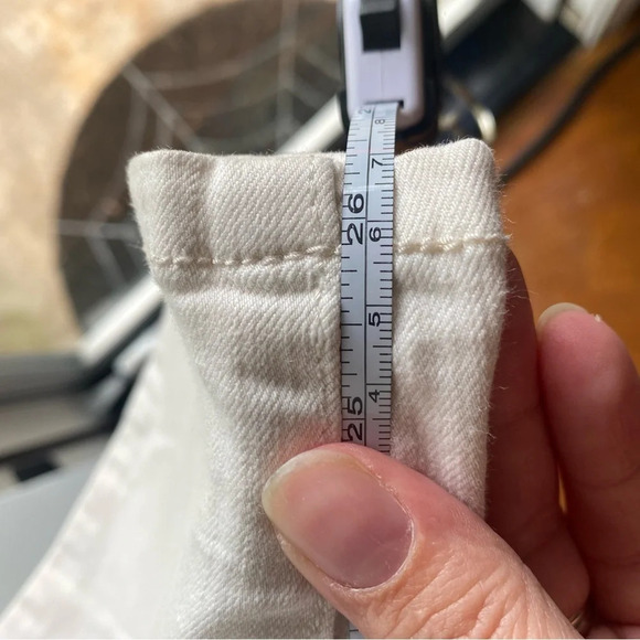 EVRI Women's 24W Cream Jeans Straight Leg Ankle Length 5 Pocket EUC Stretch Pant - Picture 8 of 8